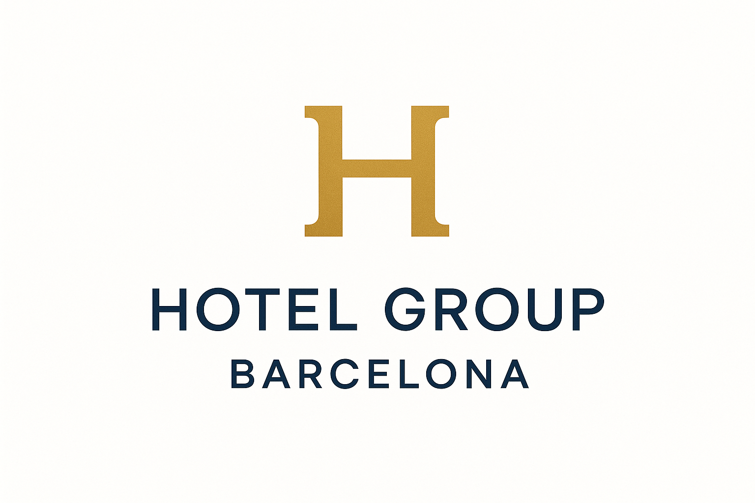 Hotel Group Barcelona logo with golden H