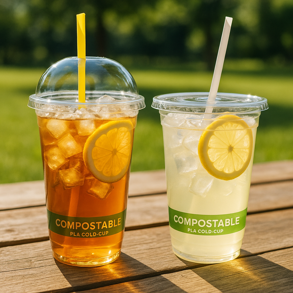 Vasos PLA compostables