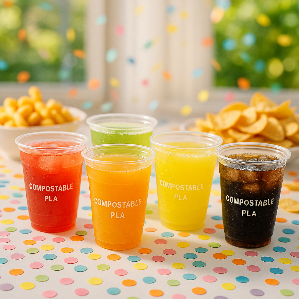 Vaso PLA Color - Vaso compostable de colores para fiestas y eventos
