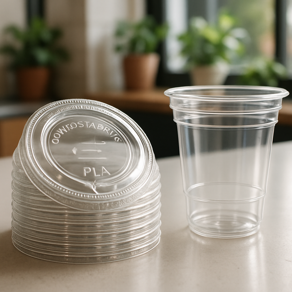 Tapa PLA Compostable - Tapa ecológica para vasos PLA