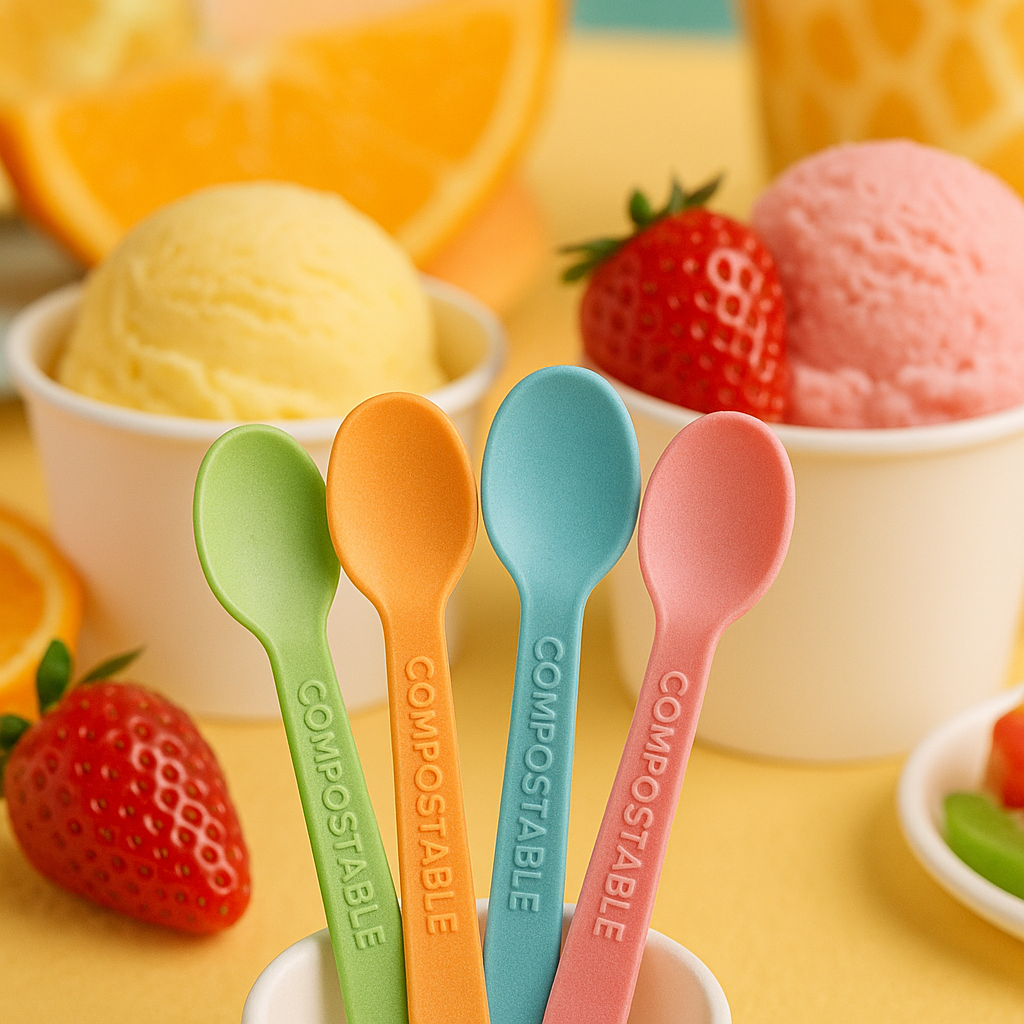 Cucharita helado compostable